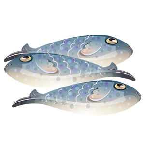 Illustration von 3 Fischen